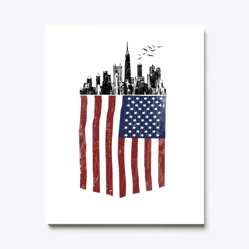 American city Canvas Print