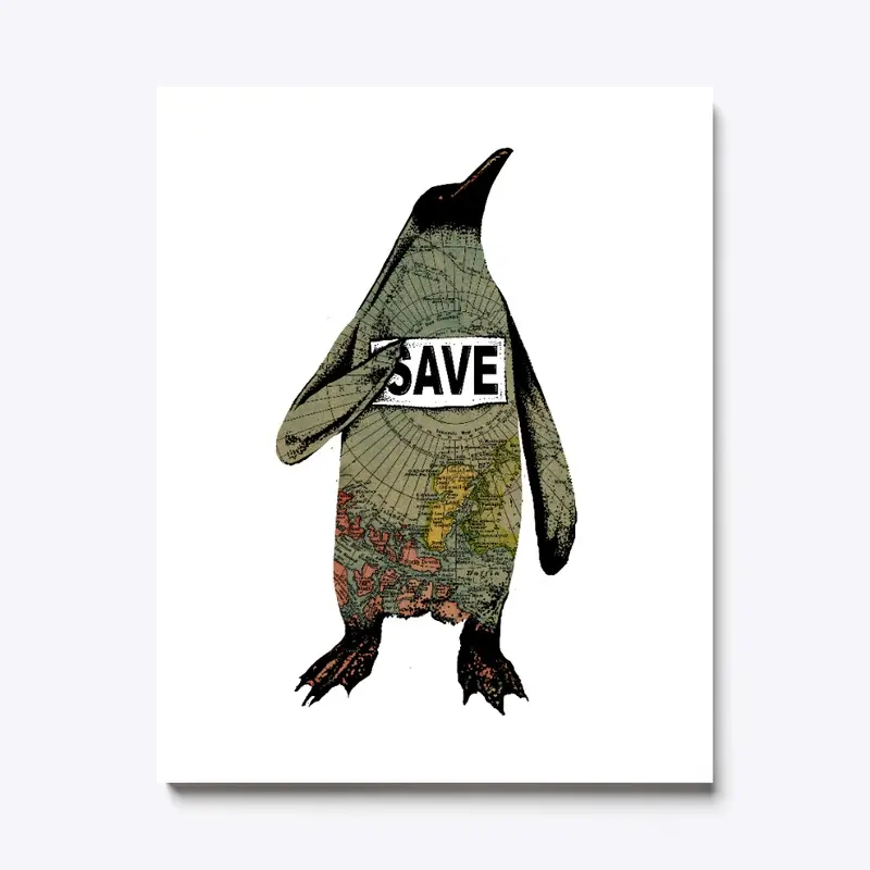 Penguin Save Canvas Print